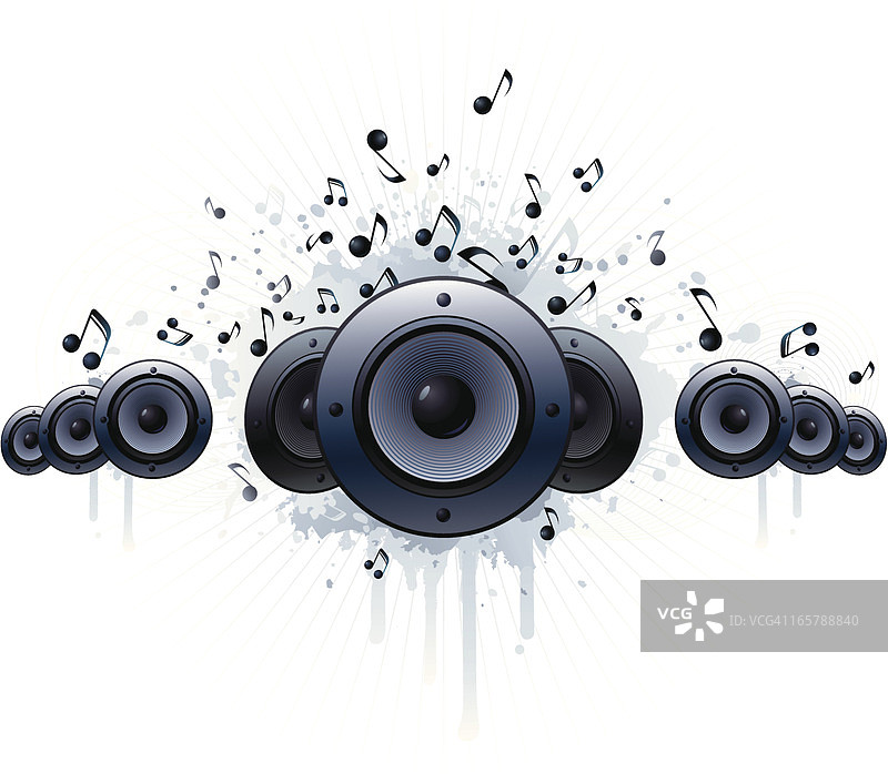 扬声器Grunge设计图片素材