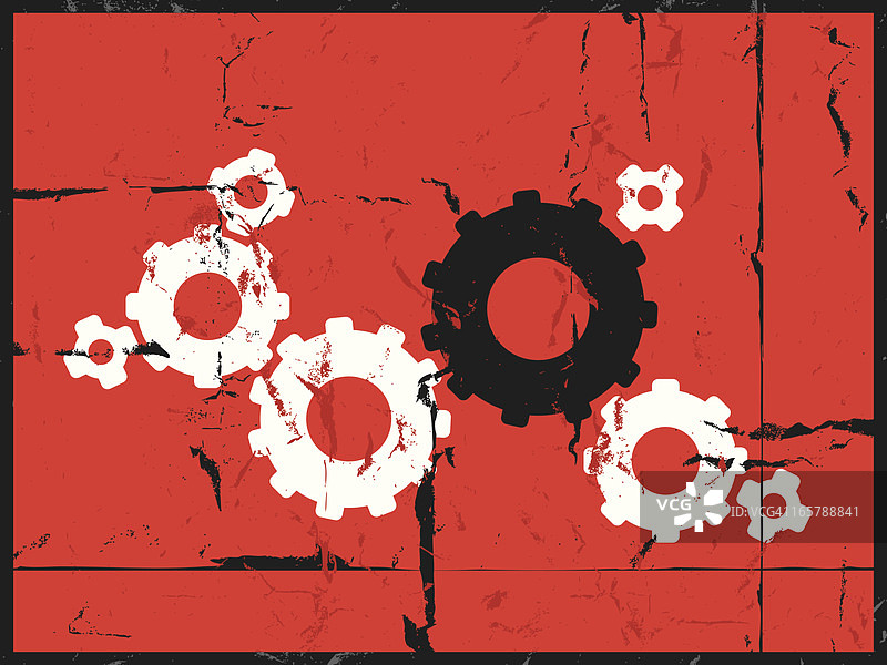 齿轮Grunge风格图片素材