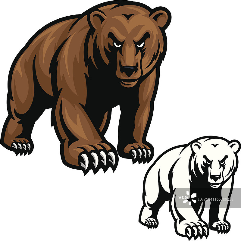 灰熊吉祥物图片素材