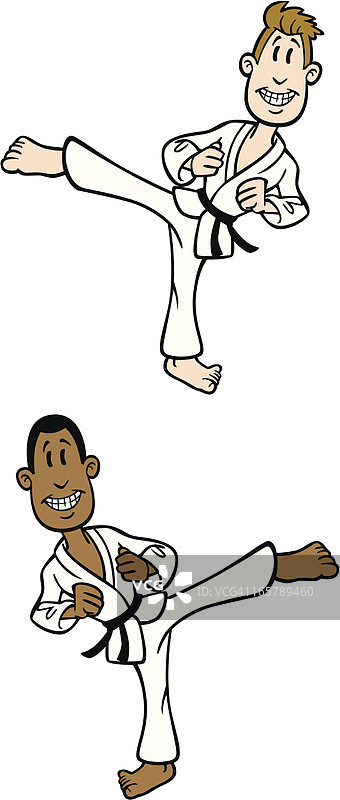 卡通空手道人物图片素材