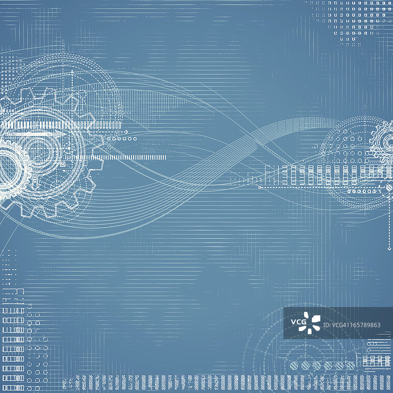 Grunge风格技术图纸-蓝图图片素材
