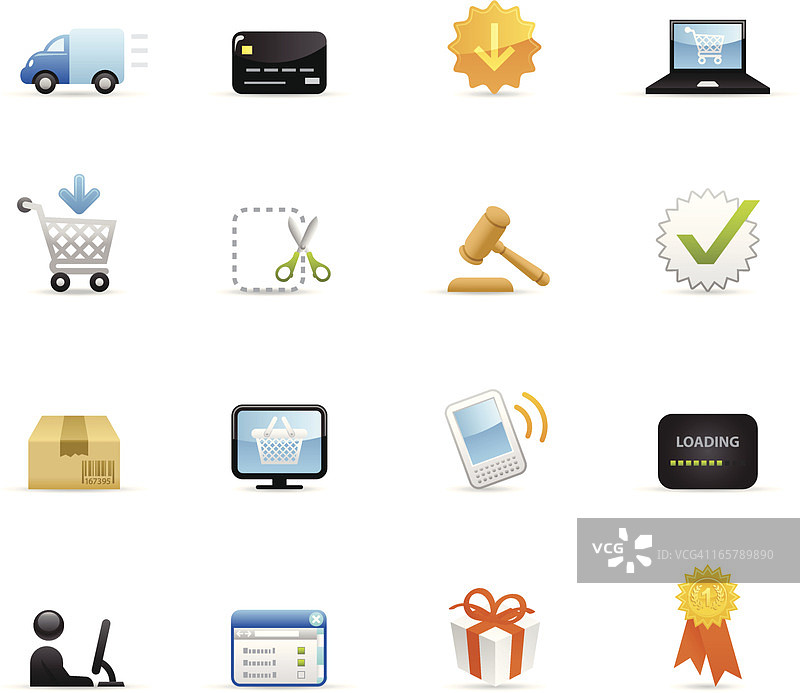 电商彩色图标图片素材