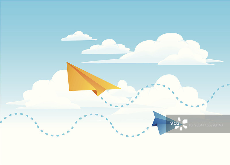 飞翔的纸飞机图片素材