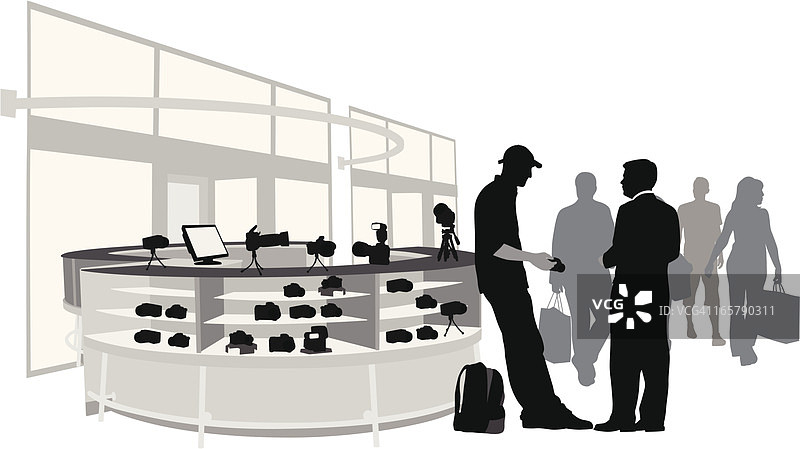 购买相机的矢量轮廓图片素材