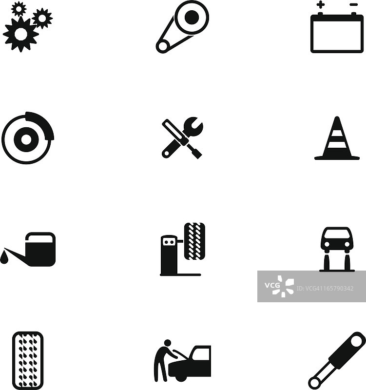 汽车保养图标合集图片素材