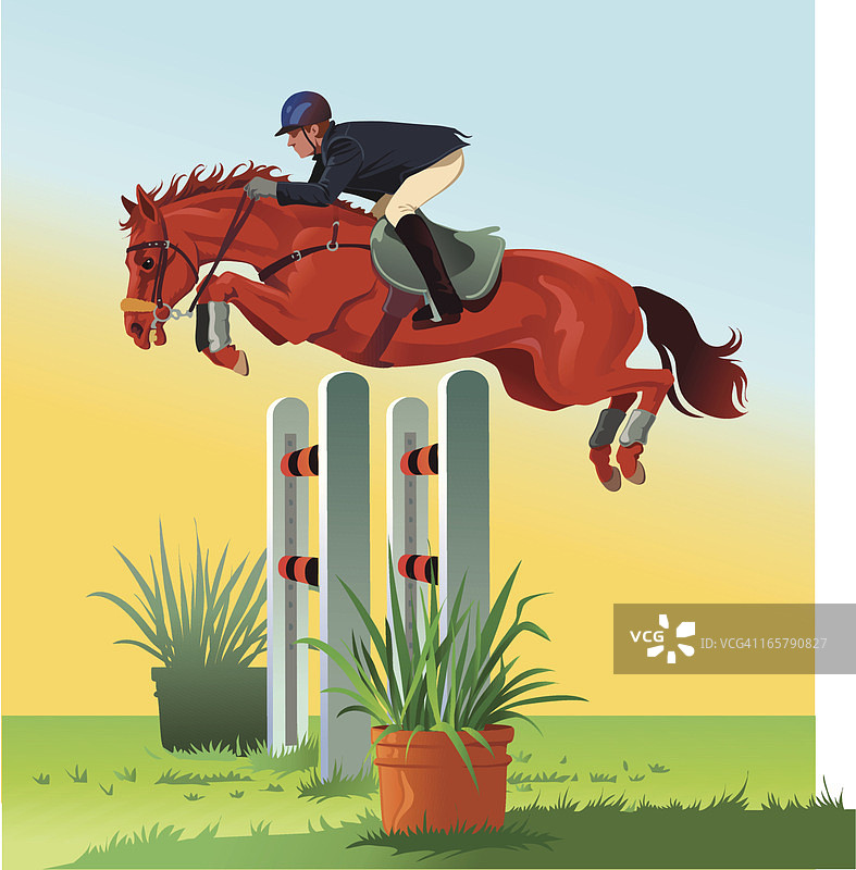 马跳过障碍图片素材