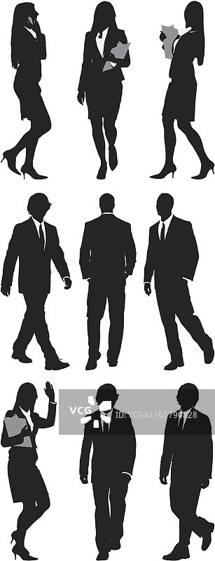 商务高管剪影图片素材