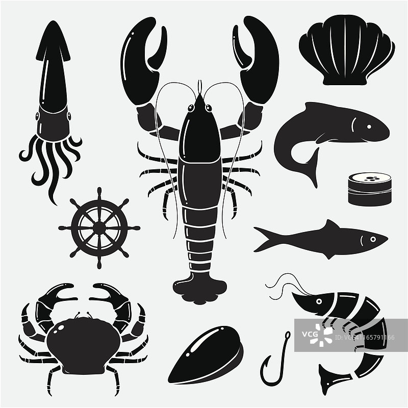 海鲜图标图片素材