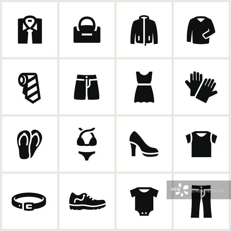 黑色百货商店服装图标图片素材