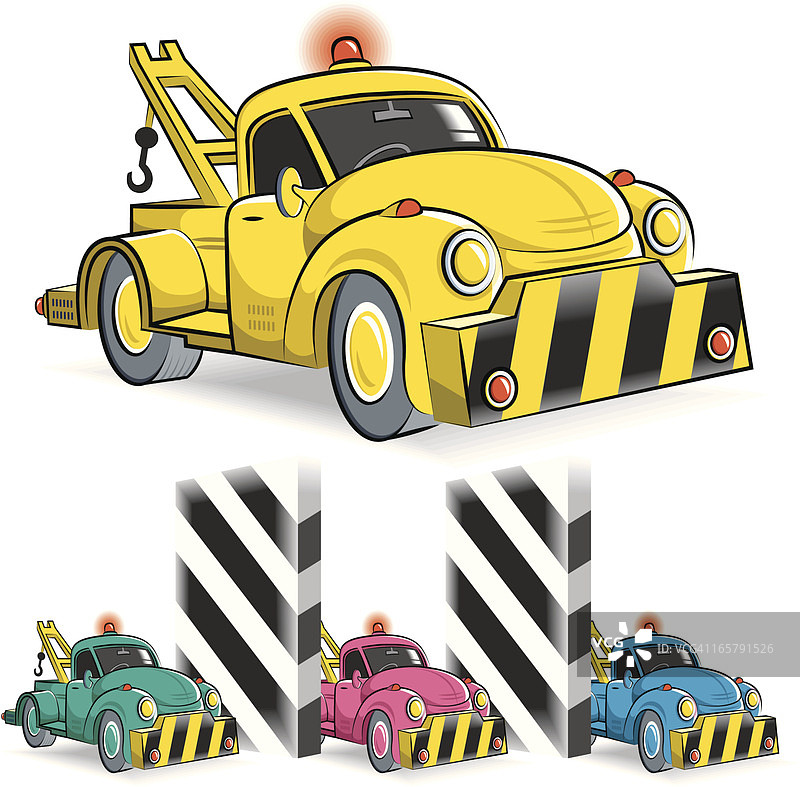 各种颜色的拖车图片素材