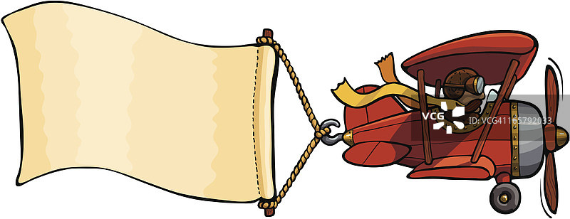 带有banner的飞机图片素材