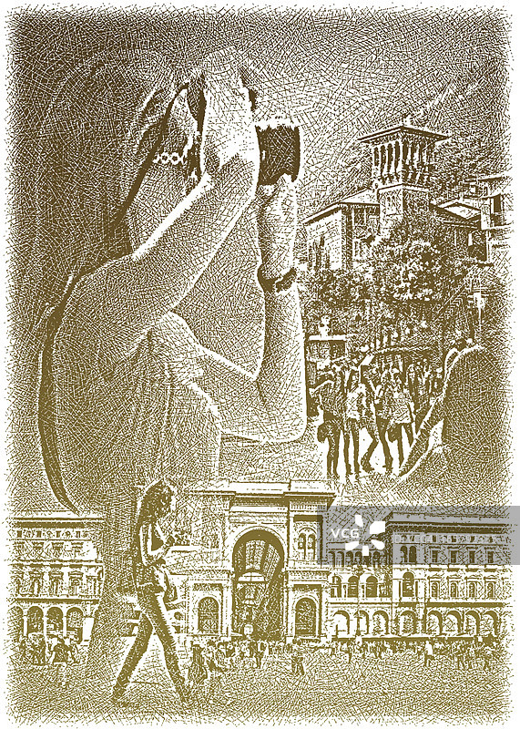 正在拍照的女游客图片素材