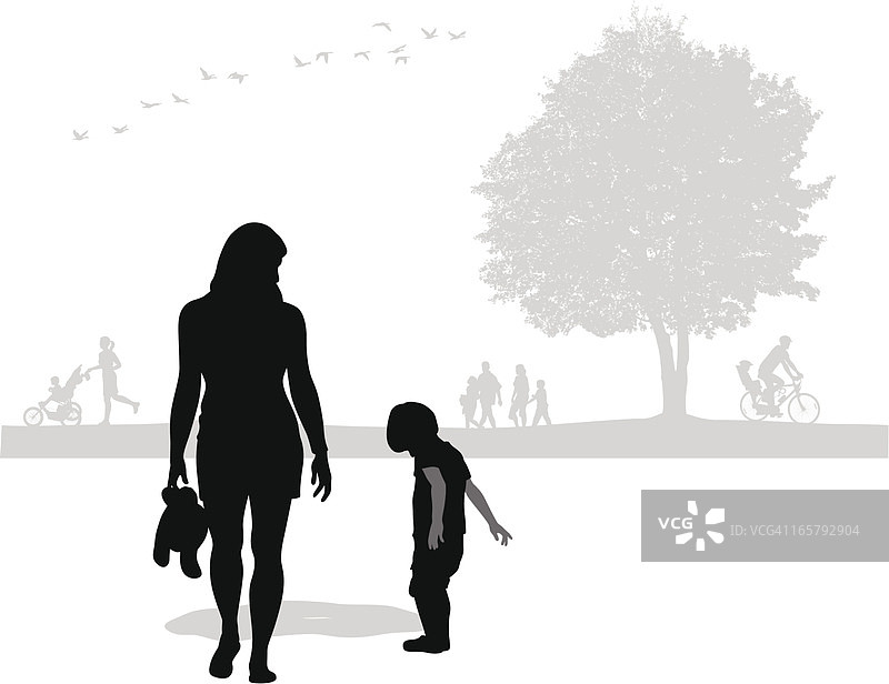 城市生活矢量剪影图片素材