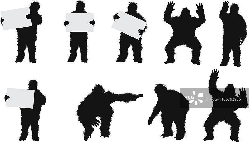 穿着大猩猩服装的男人图片素材