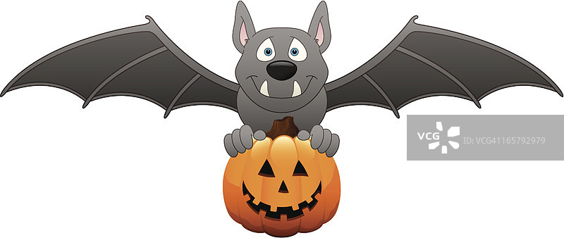 南瓜蝙蝠图片素材