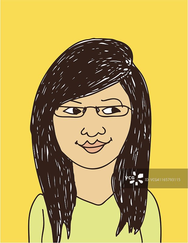 戴眼镜的女孩图片素材