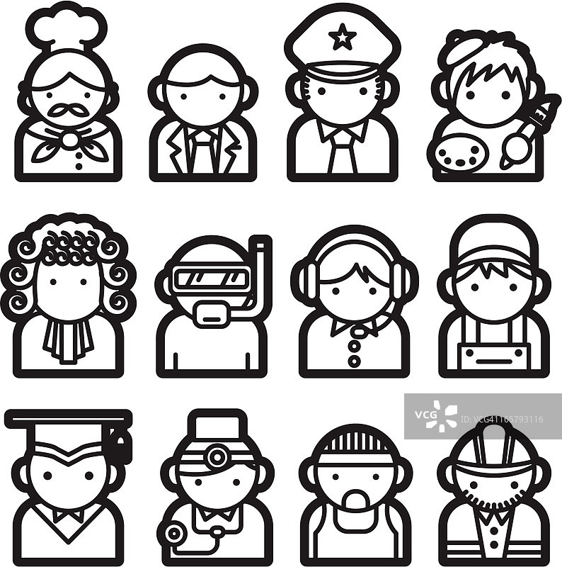 男性职业人物图标图片素材