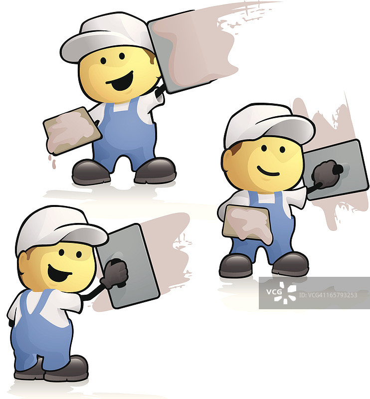 卡通泥瓦匠图片素材