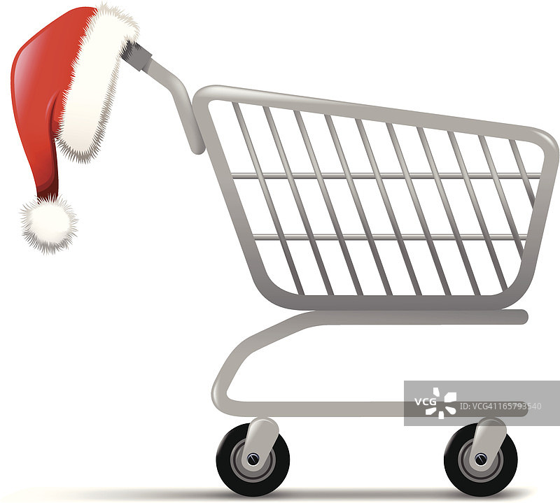 圣诞节购物车图片素材