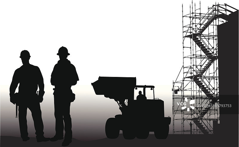 工作中的男人矢量剪影图片素材