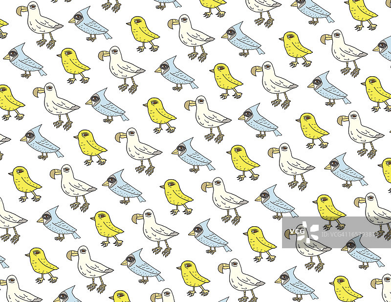 另类鸟类图案图片素材