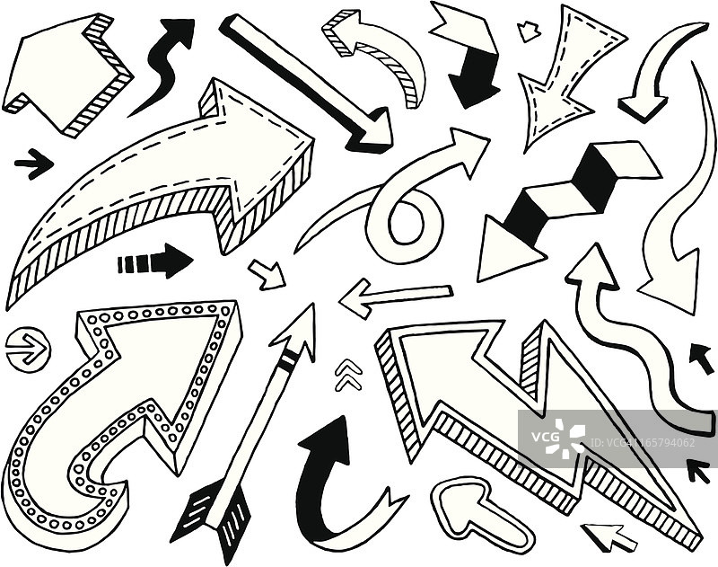 箭头涂鸦图片素材