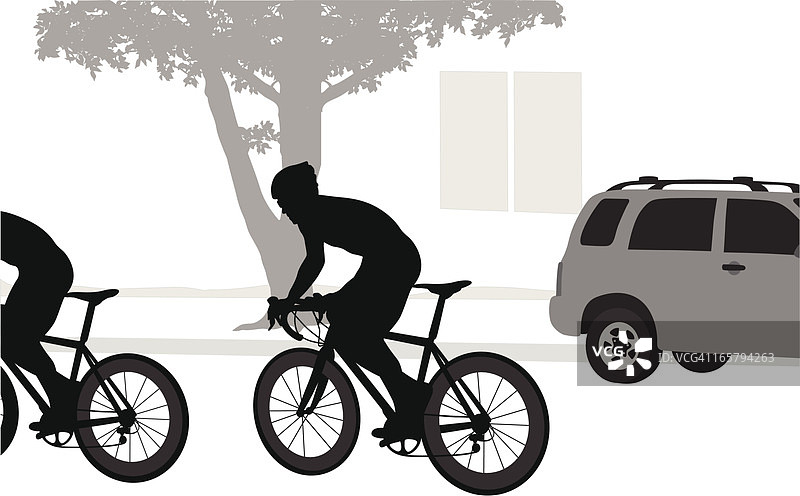 快速自行车矢量剪影图片素材
