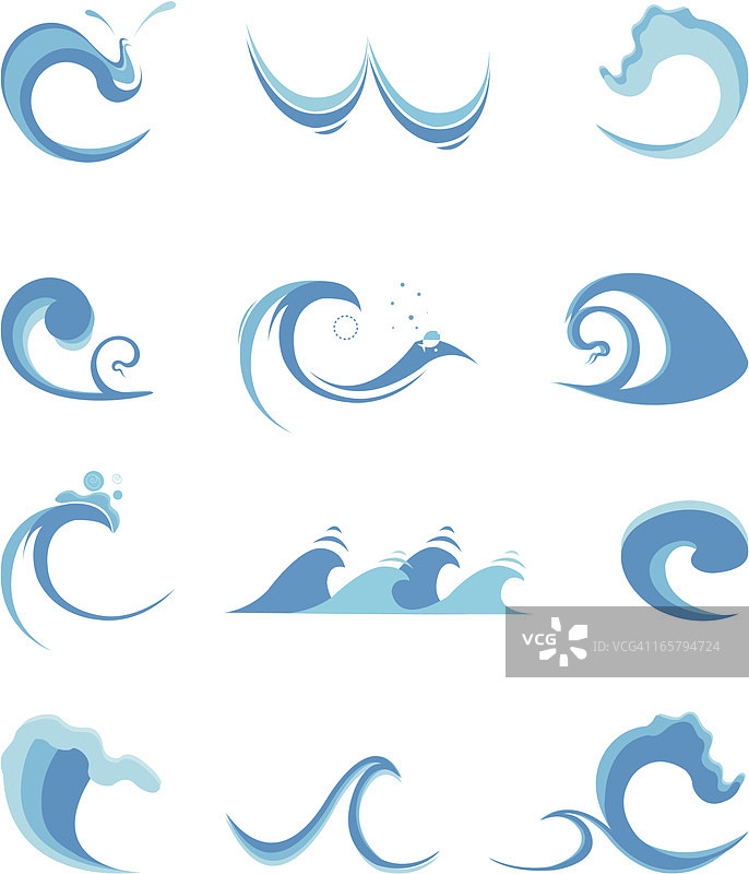 海浪图标图片素材