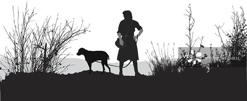 徒步旅行矢量剪影图片素材