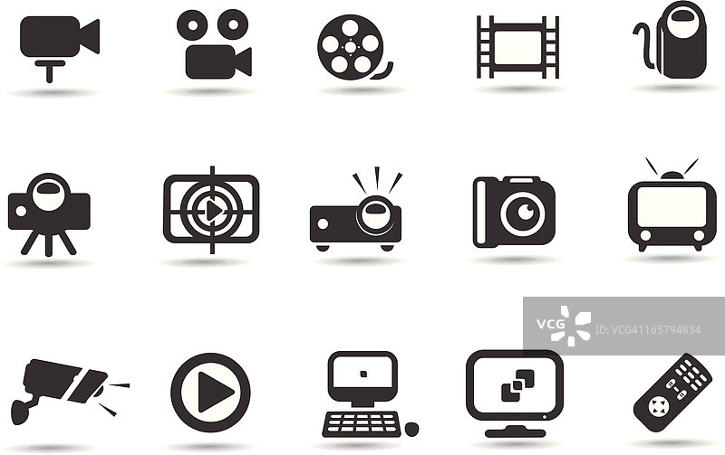 视频和相机图标图片素材