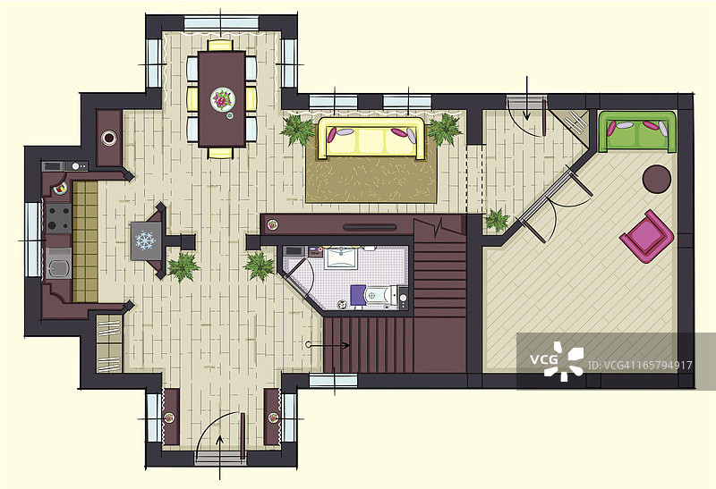 房屋平面图图片素材