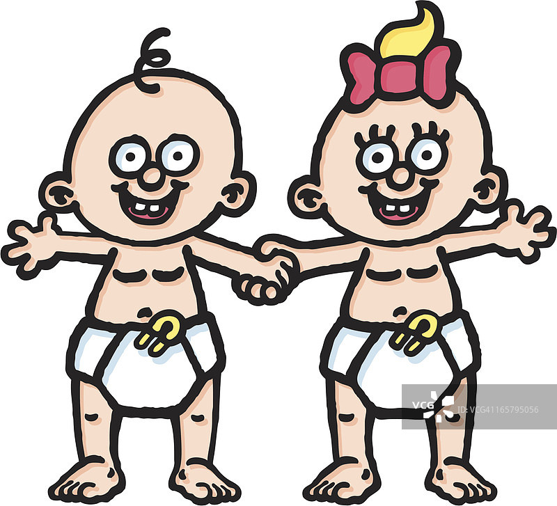 男婴和女婴图片素材