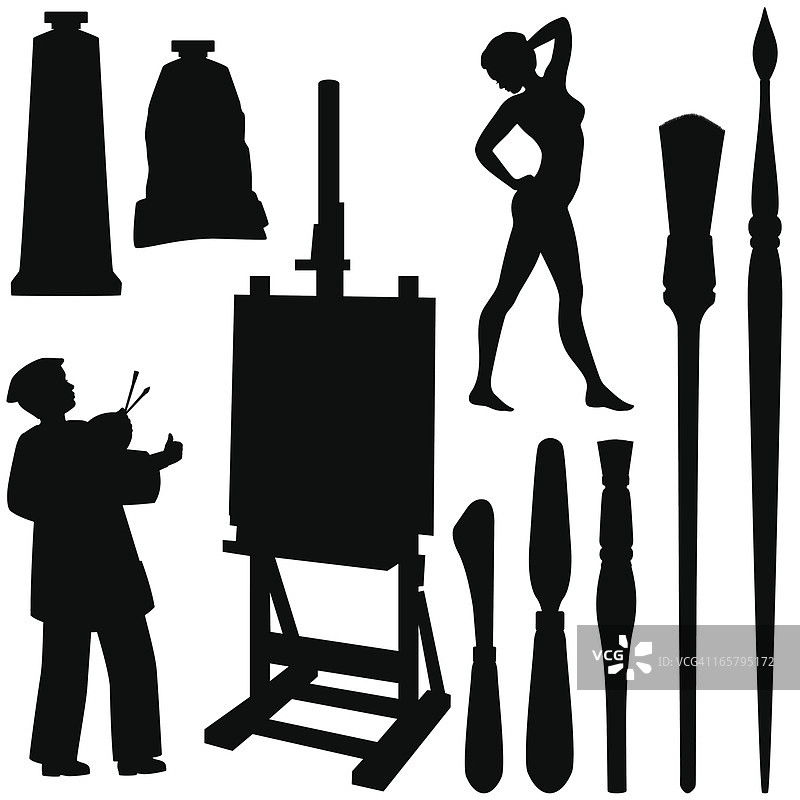 艺术剪影图片素材