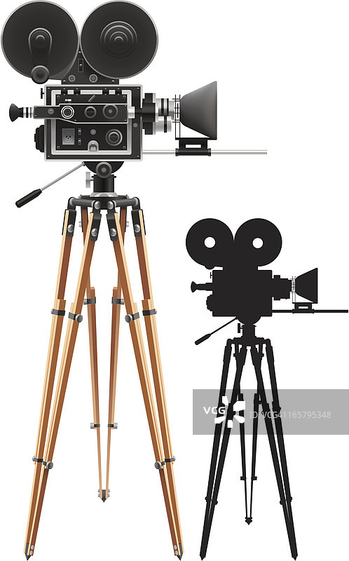 用于拍摄的电影摄影机图片素材