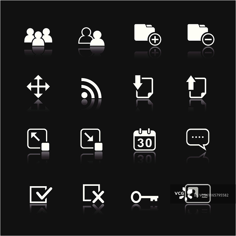 白色图标集|网页和互联网图片素材