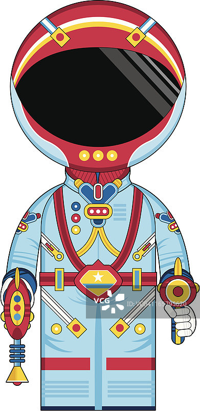 手持射线枪的宇航员图片素材