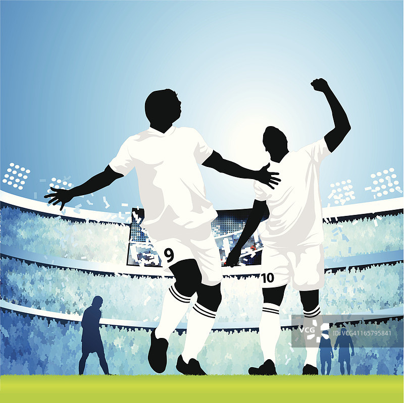 庆祝进球图片素材