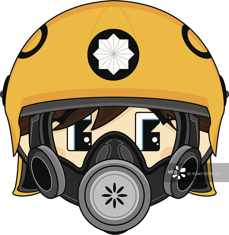 英国消防员与呼吸面罩图片素材