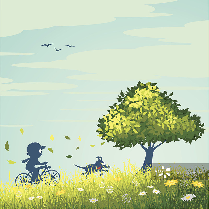 四月玩耍图片素材