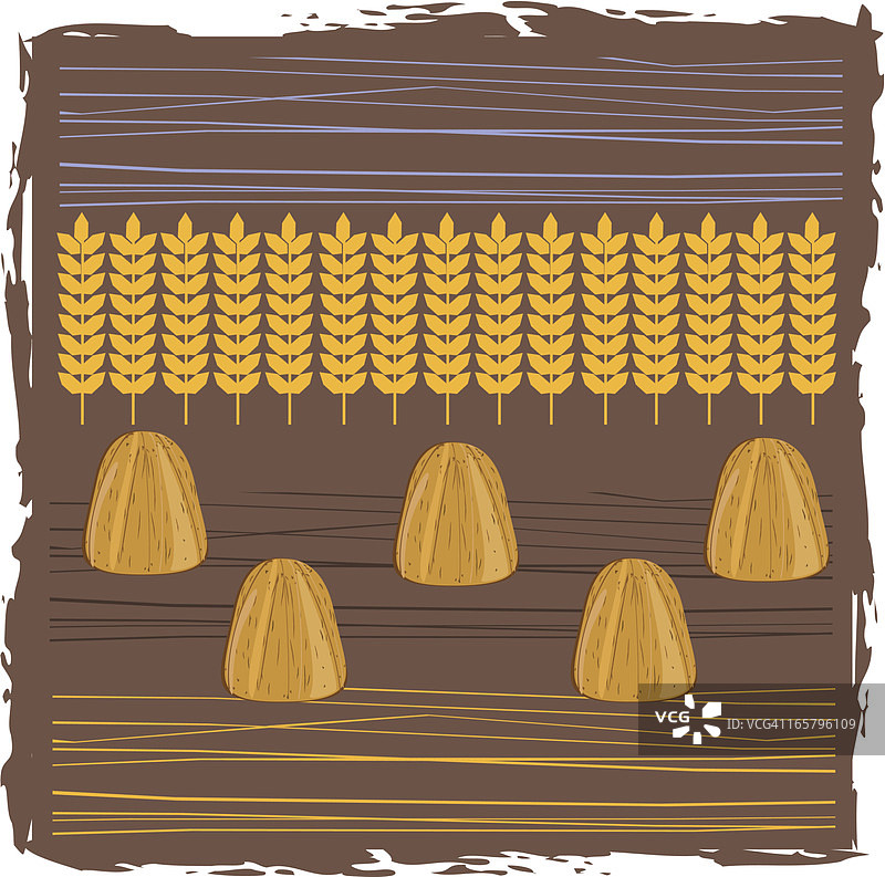 抽象的干草堆和小麦穗图片素材