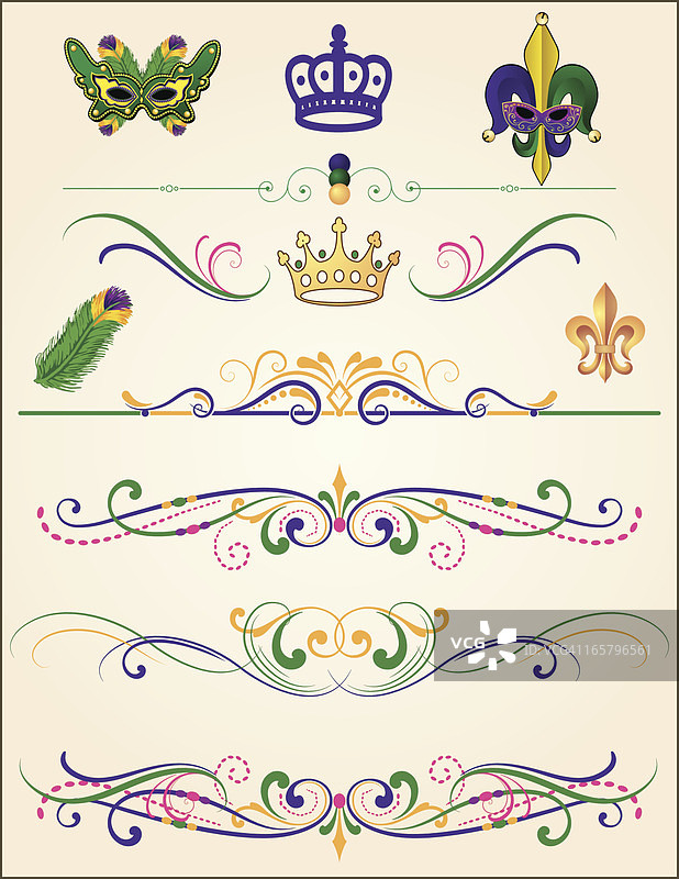 狂欢节元素合集图片素材