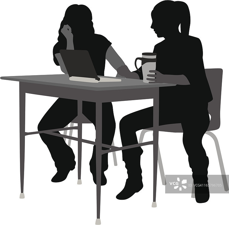 学生剪影矢量图图片素材