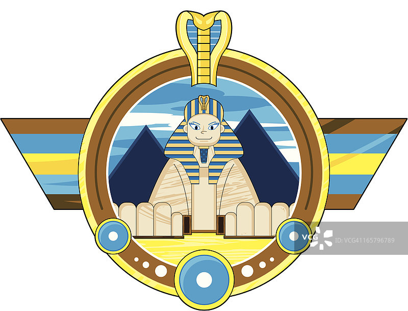 大狮身人面像徽章图片素材