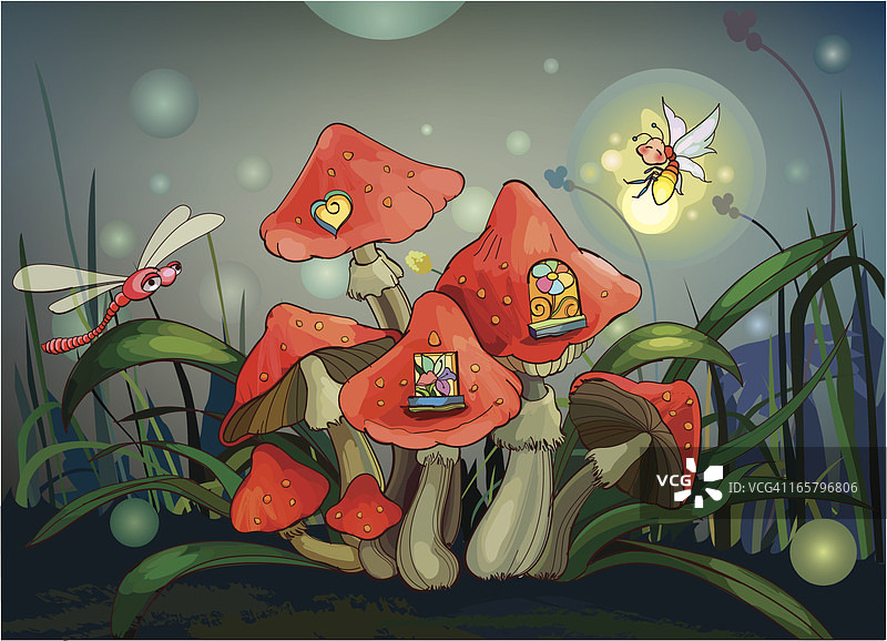 蘑菇屋图片素材