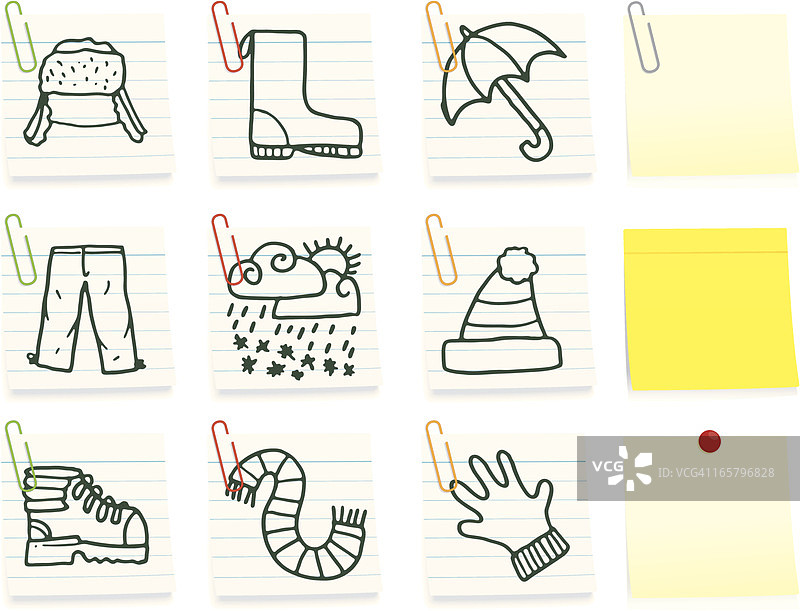 户外服装便签图标图片素材