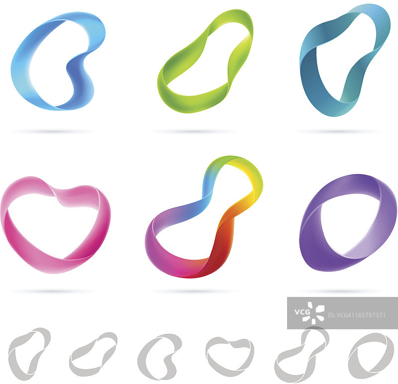 莫比乌斯抽象设计图片素材