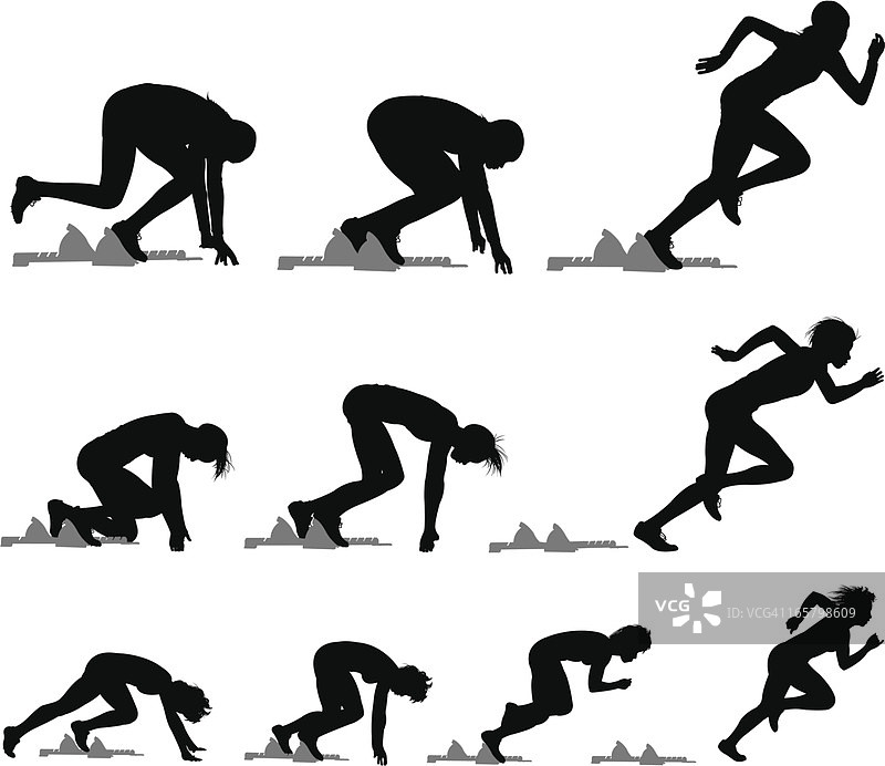 女子田径短跑比赛图片素材