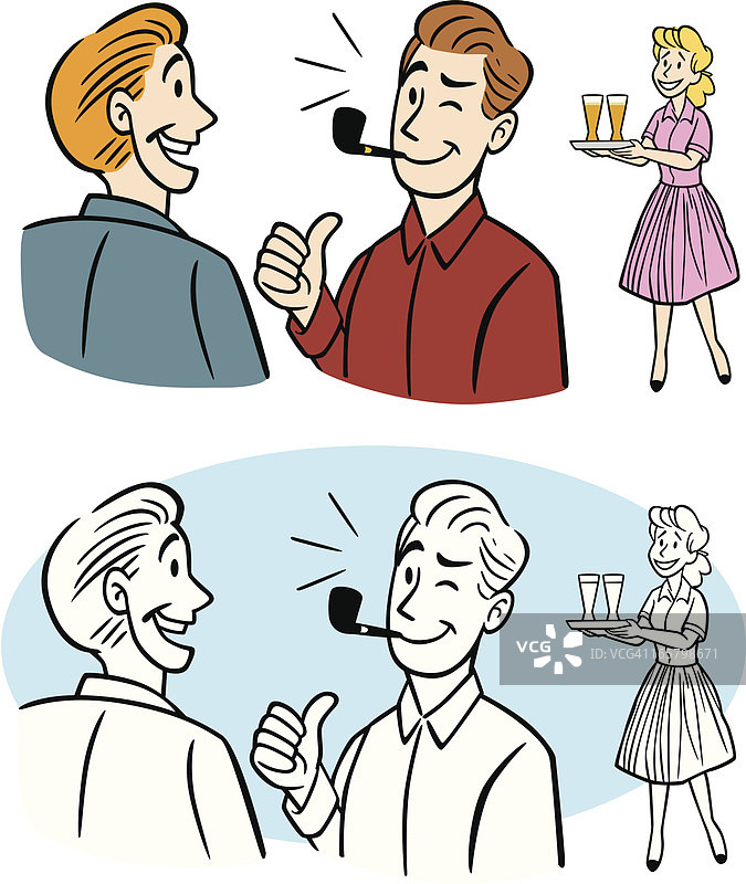 复古风格的夫妻图片素材