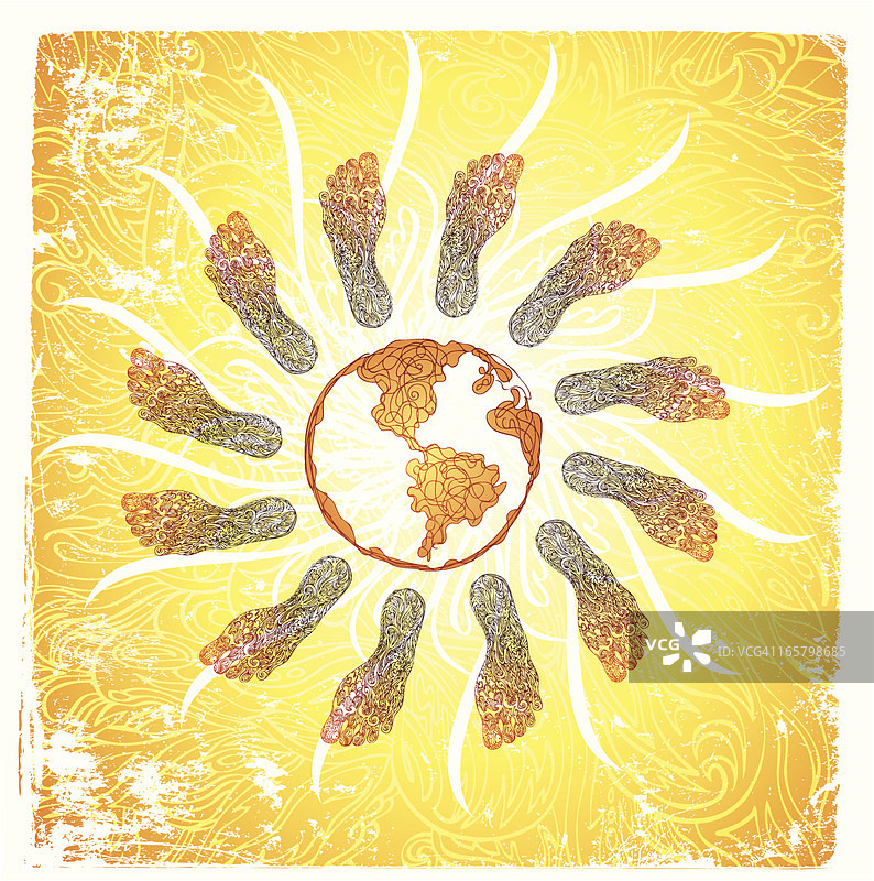 光芒四射的朝圣之旅图片素材