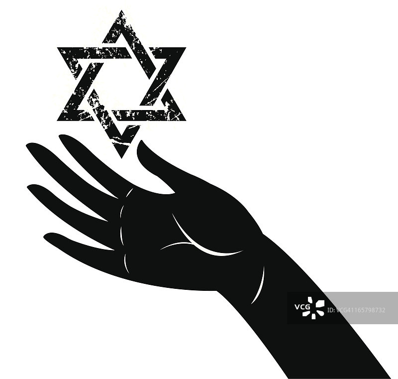大卫之星，犹太教信仰图片素材